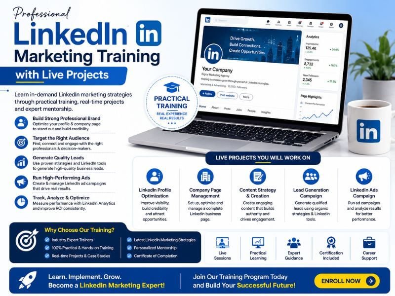 Professional LinkedIn Marketing Training with Live Projects