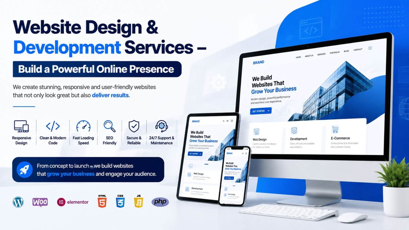Create image Website Design & Development Services – Build a Powerful Online Presence
