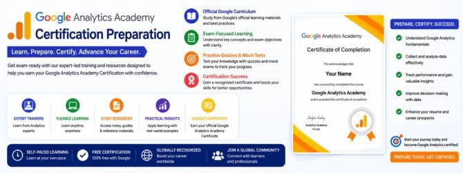 Google Analytics Academy Certification Preparation