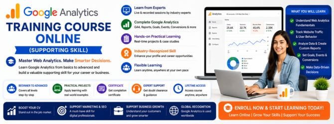 Google Analytics Training Course Online (Supporting Skill)