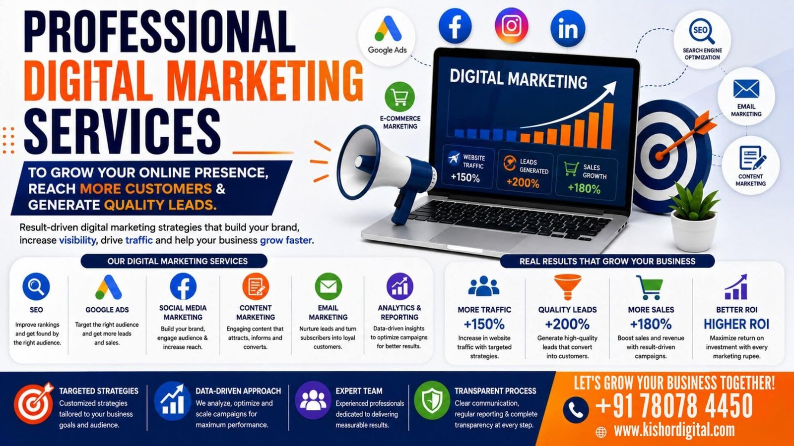 Professional Digital Marketing Services to Grow Your Online Presence, Reach More Customers & Generate Quality Leads Professional Digital Marketing Services to Grow Your Online Presence, Reach More Customers & Generate Quality Leads