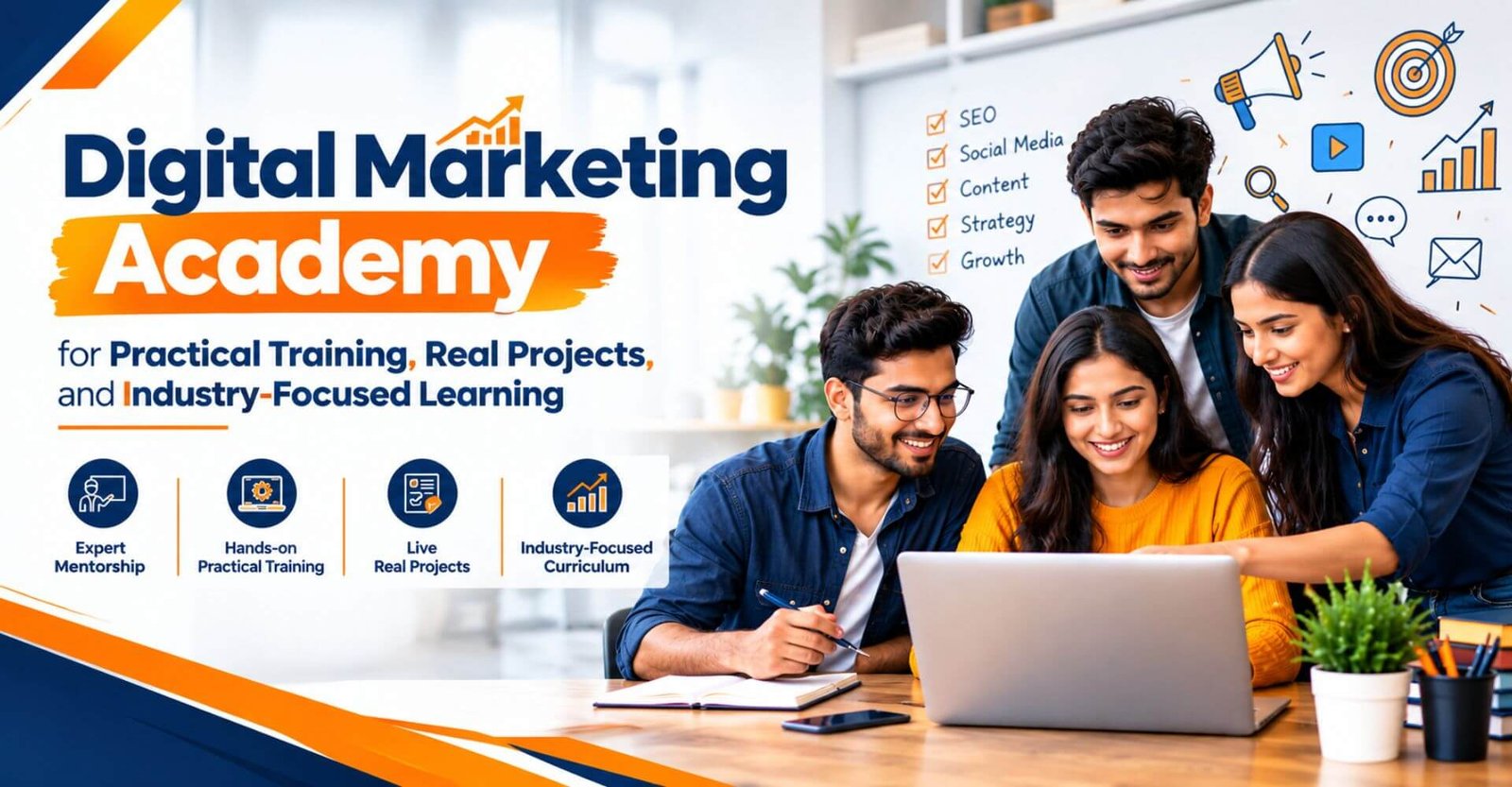 Digital Marketing Academy for Practical Training, Real Projects, and Industry-Focused Learning Digital Marketing Academy for practical digital marketing training
